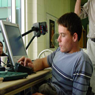 Picture of young man at work on the computer